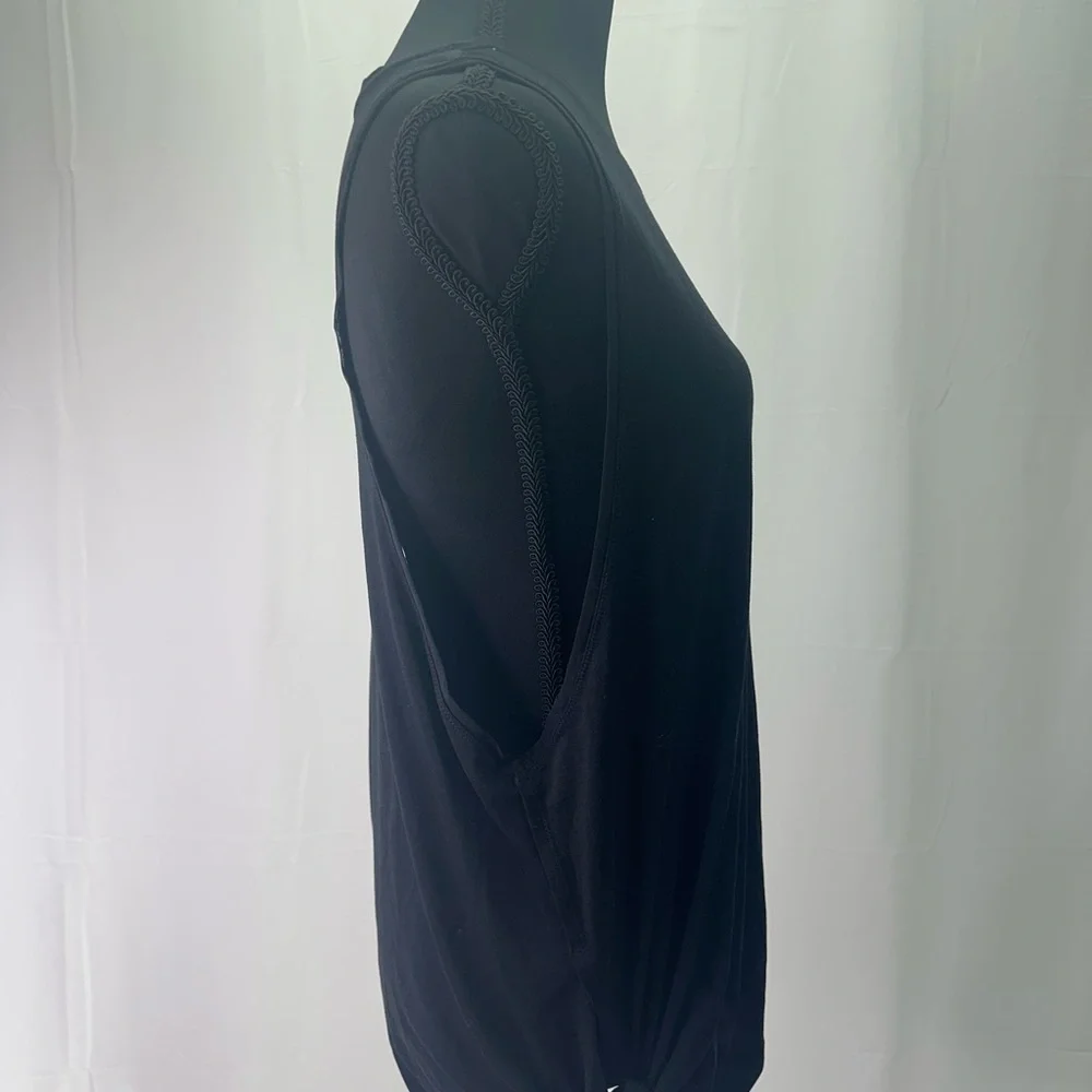 Athleta Black Relaxed Muscle Tee L - Picture 2 of 3